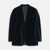 View 1 of product Teal Velvet Single Breasted Blazer