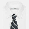 View 2 of product Blue & Silver Stripe Silk Tie