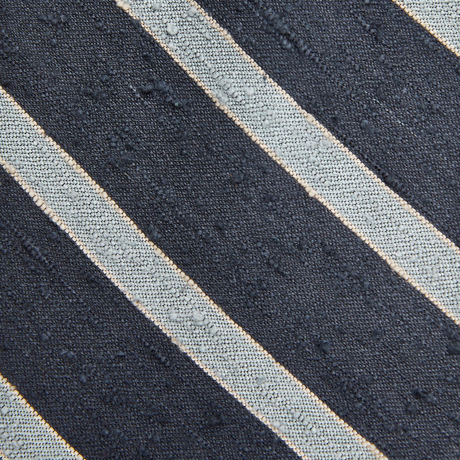 View 3 of product Blue & Silver Stripe Silk Tie