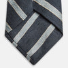 Blue & Silver Stripe Silk Tie