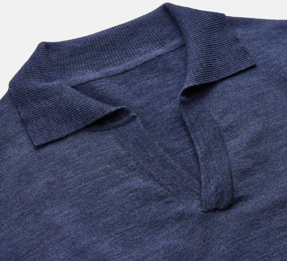 Polo | Turnbull Roland & Shirt Wool Merino Asser Blue