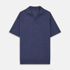 View 1 of product Blue Merino Wool Roland Polo Shirt
