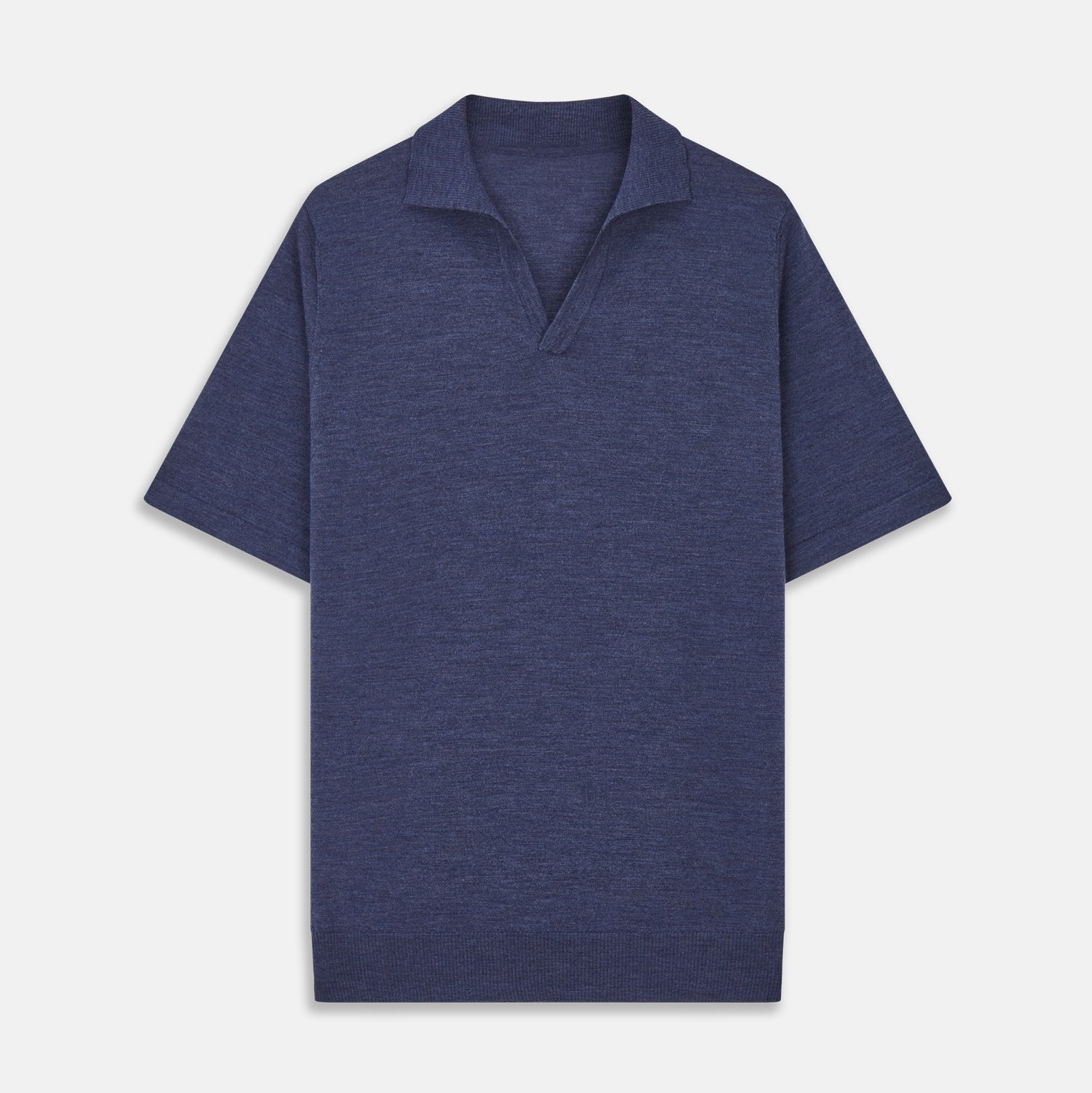 View 1 of product Blue Merino Wool Roland Polo Shirt