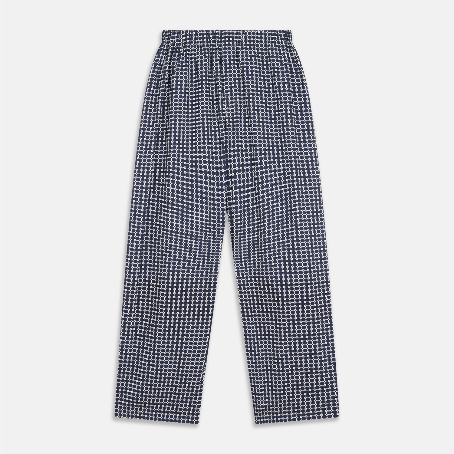 View 7 of product Navy Motif Silk-Blend Hyde Pyjama Set
