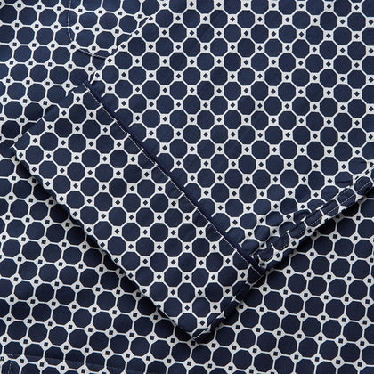 Navy Motif Silk-Blend Hyde Pyjama Set Image 2