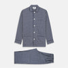 View 1 of product Navy Motif Silk-Blend Hyde Pyjama Set