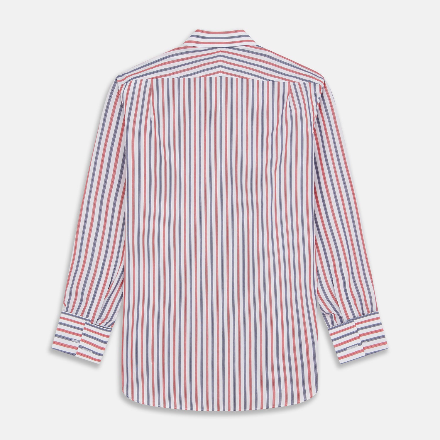 View 5 of product Red and Blue Stripe Cotton Regular Fit Whitby Shirt
