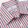 View 3 of product Red and Blue Stripe Cotton Regular Fit Whitby Shirt