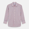 View 1 of product Red and Blue Stripe Cotton Regular Fit Whitby Shirt
