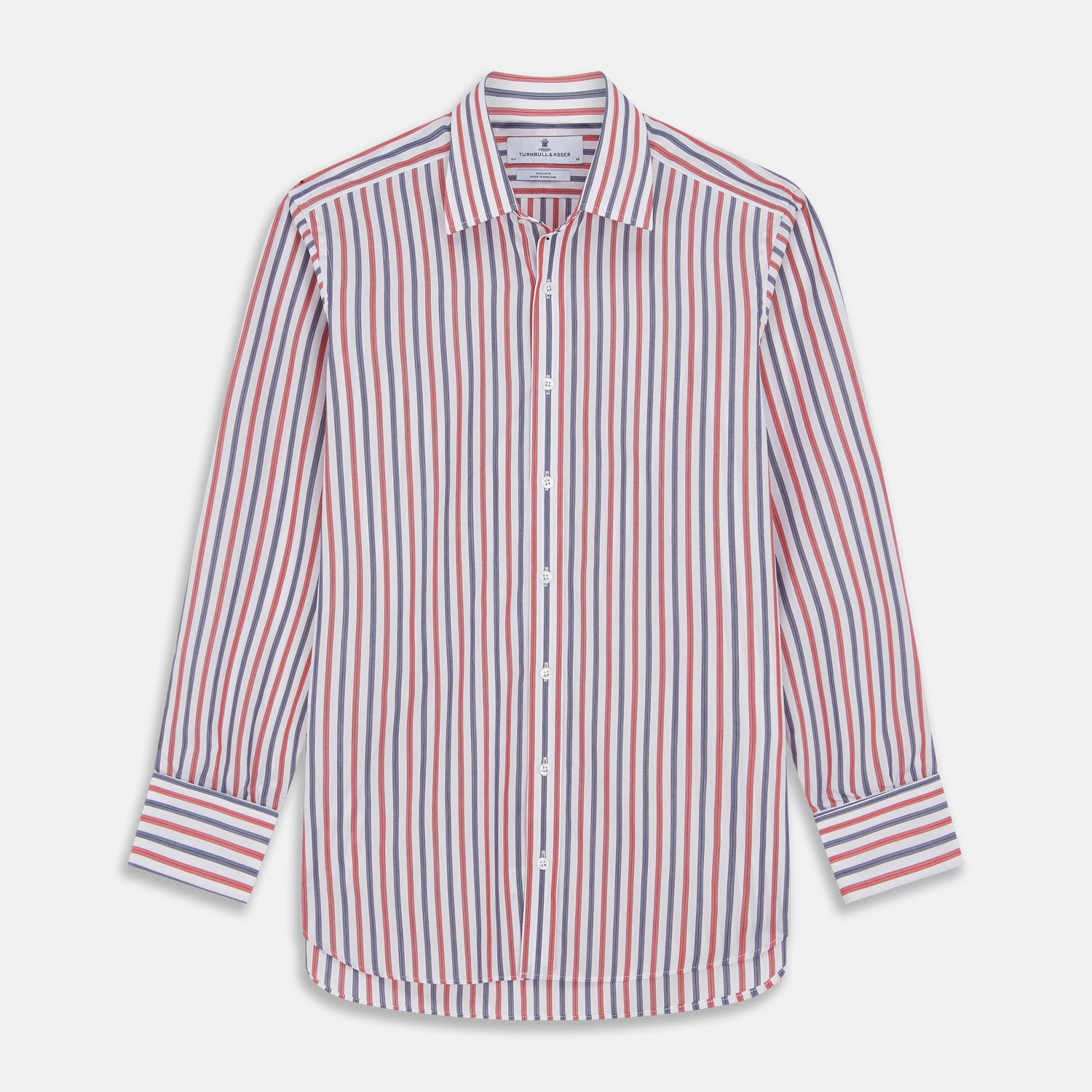 Red and Blue Stripe Cotton Regular Fit Whitby Shirt | Turnbull & Asser Turnbull & Asser US Red and Blue Stripe Cotton Regular Fit Whitby Shirt | Turnbull & Asser Turnbull & Asser US