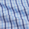 View 4 of product Light Blue and Navy Check Cotton Regular Fit Mayfair Shirt