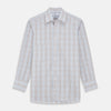 View 1 of product Beige and Light Blue Check Cotton Regular Fit Mayfair Shirt