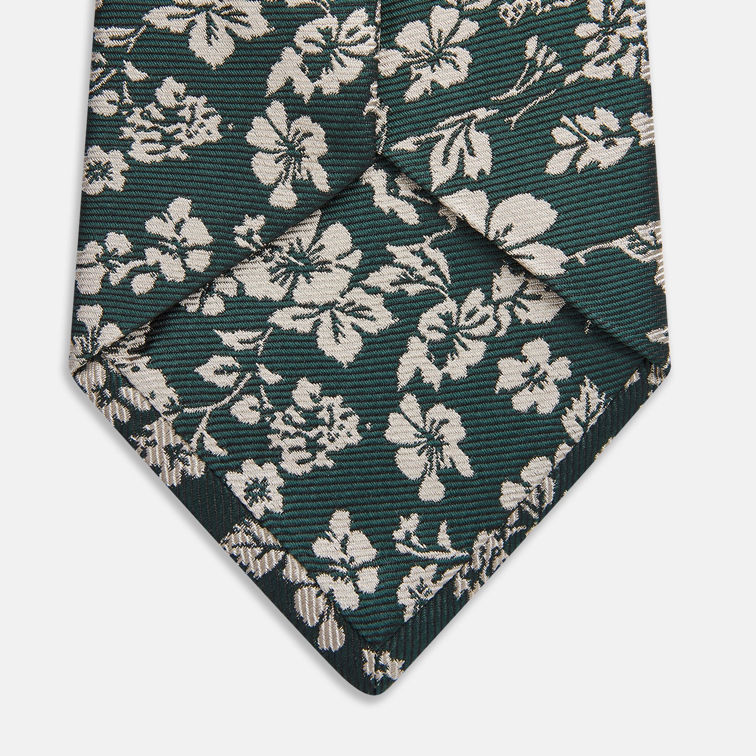 View 3 of product Dark Green Floral Garden Silk Tie