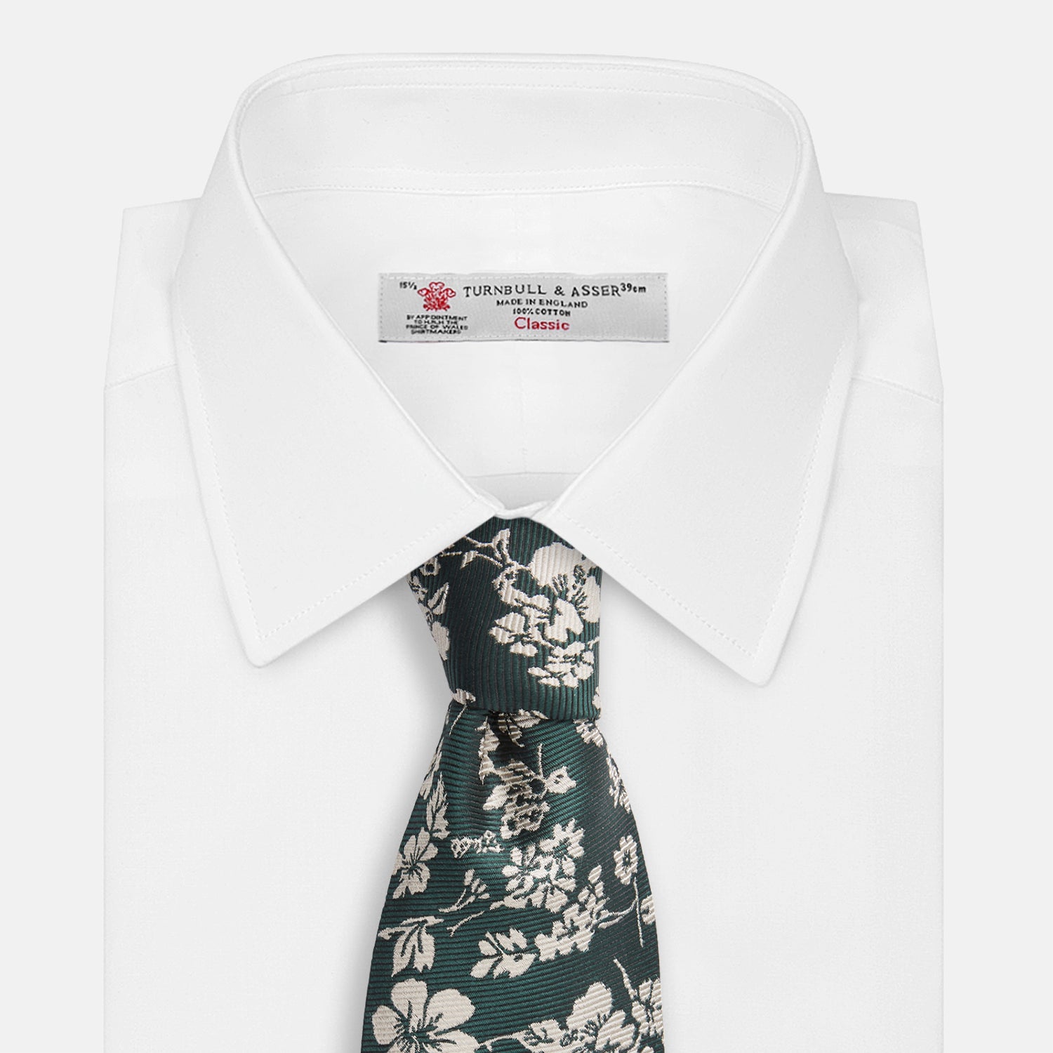 View 4 of product Dark Green Floral Garden Silk Tie