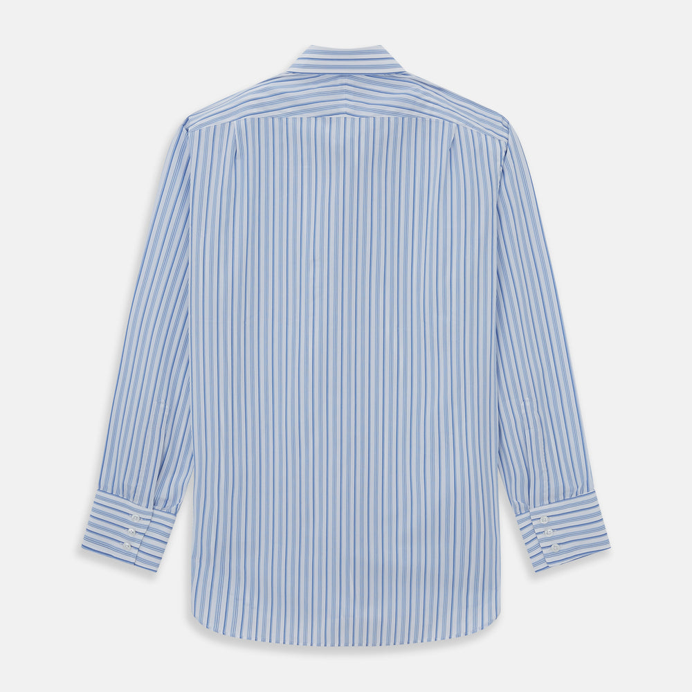 PALE BLUE MULTI-STRIPE REGULAR FIT SHIRT