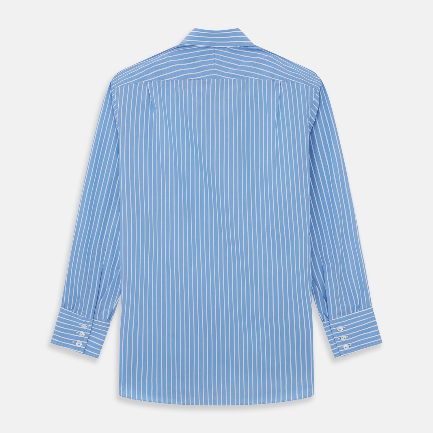 View 2 of product BLUE & WHITE STRIPE COTTON REGULAR FIT SHIRT