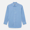 View 1 of product BLUE & WHITE STRIPE COTTON REGULAR FIT SHIRT