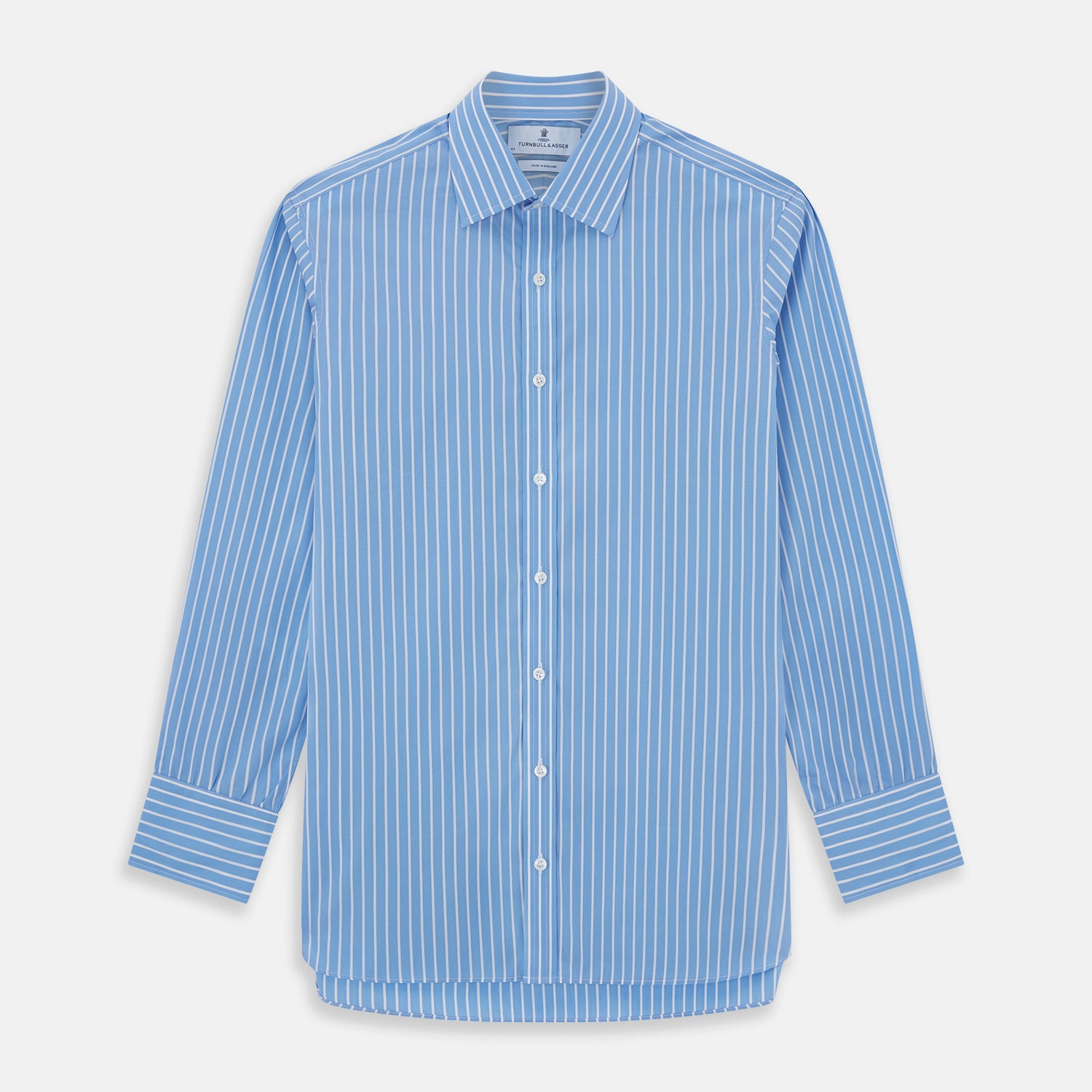 Turnbull & Asser BLUE & White STRIPE COTTON REGULAR FIT SHIRT Turnbull & Asser BLUE & White STRIPE COTTON REGULAR FIT SHIRT