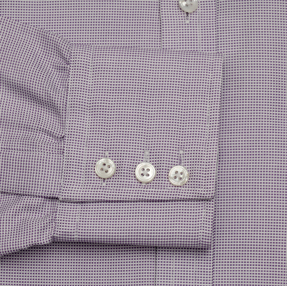 LILAC MULTI-CHECK COTTON REGULAR FIT SHIRT