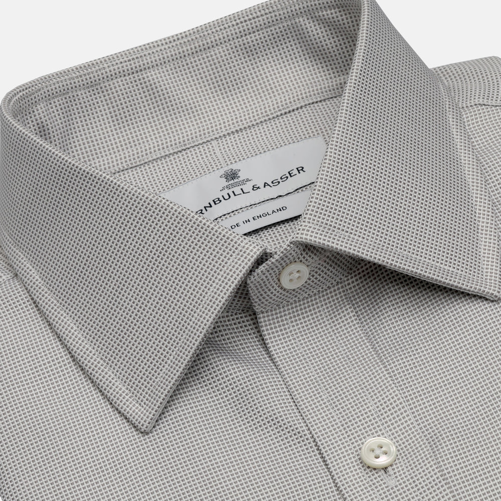 SILVER MULTI-CHECK COTTON REGULAR FIT SHIRT