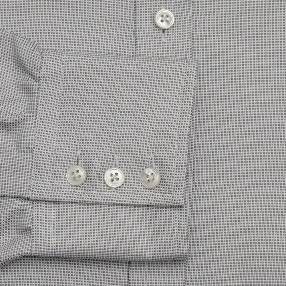 SILVER MULTI-CHECK COTTON REGULAR FIT SHIRT