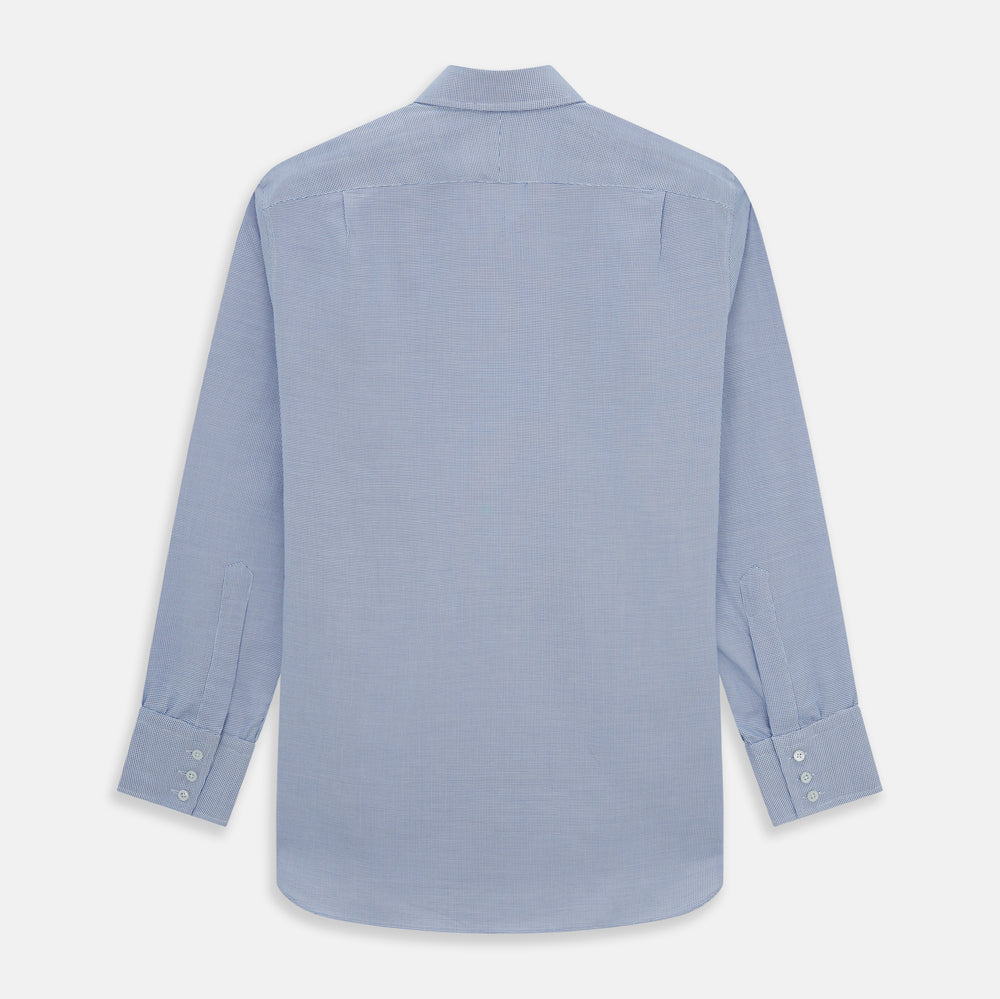 NAVY MULTI-CHECK COTTON REGULAR FIT SHIRT