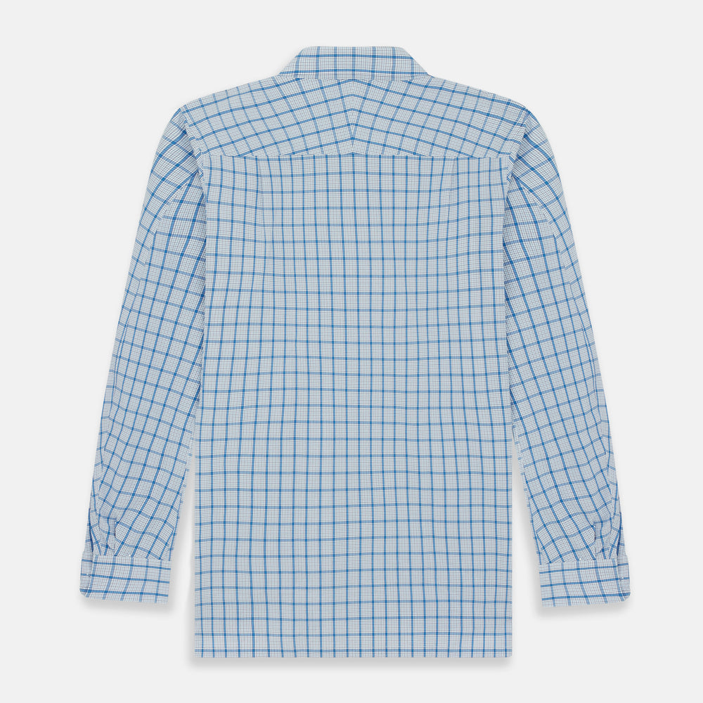 Blue Graph Overlay Check Piccadilly Shirt