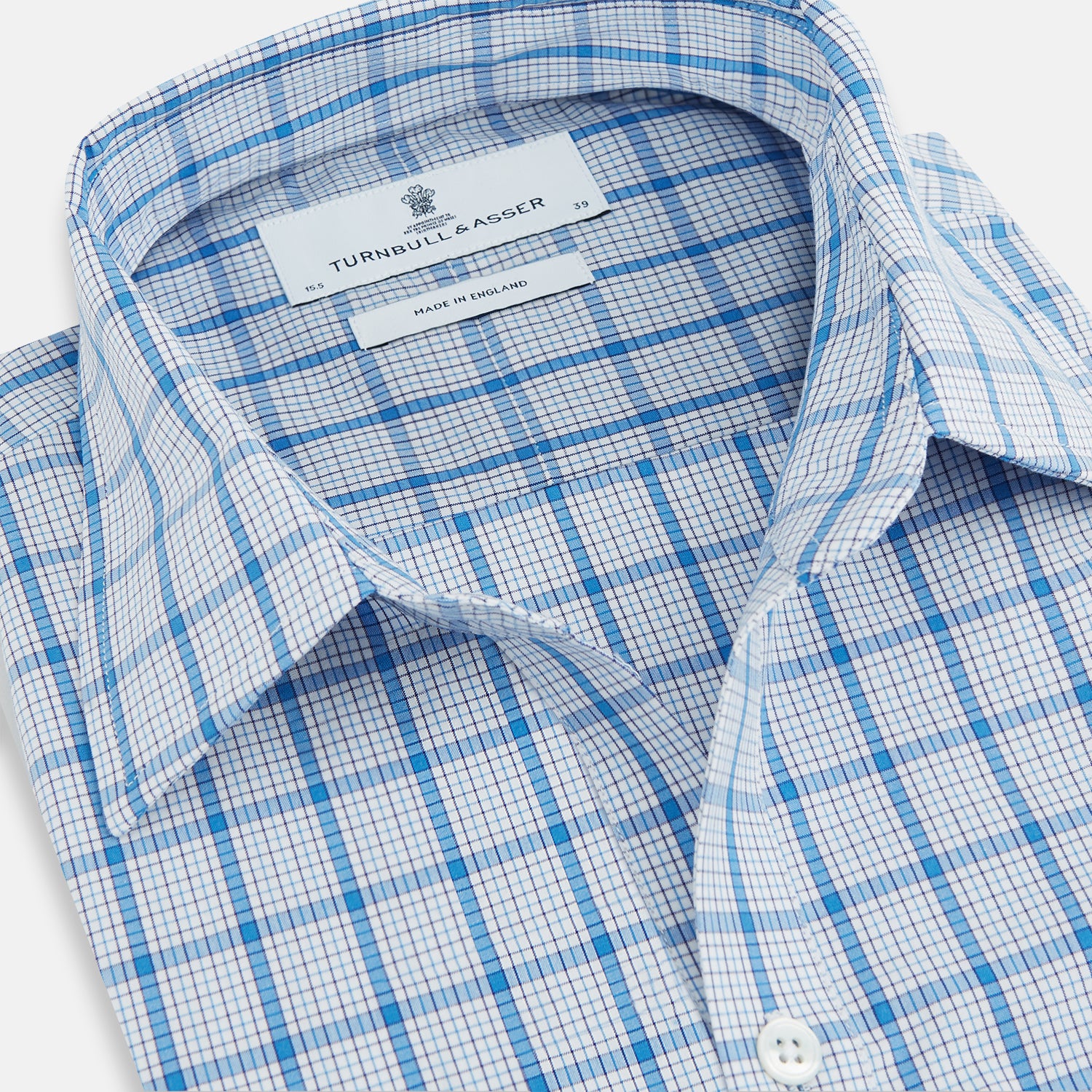 View 2 of product Blue Graph Overlay Check Piccadilly Shirt