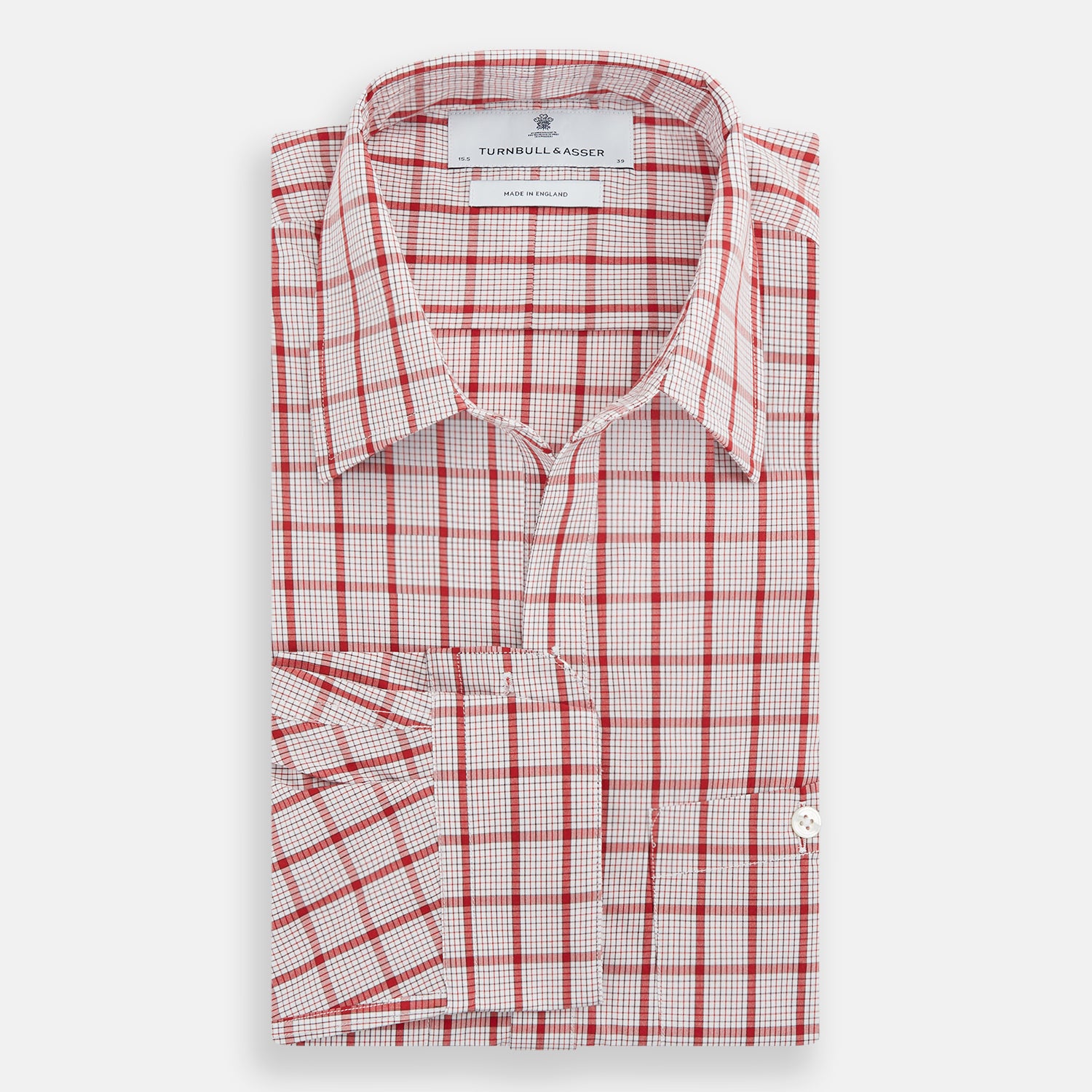 View 5 of product Red Graph Overlay Check Piccadilly Shirt