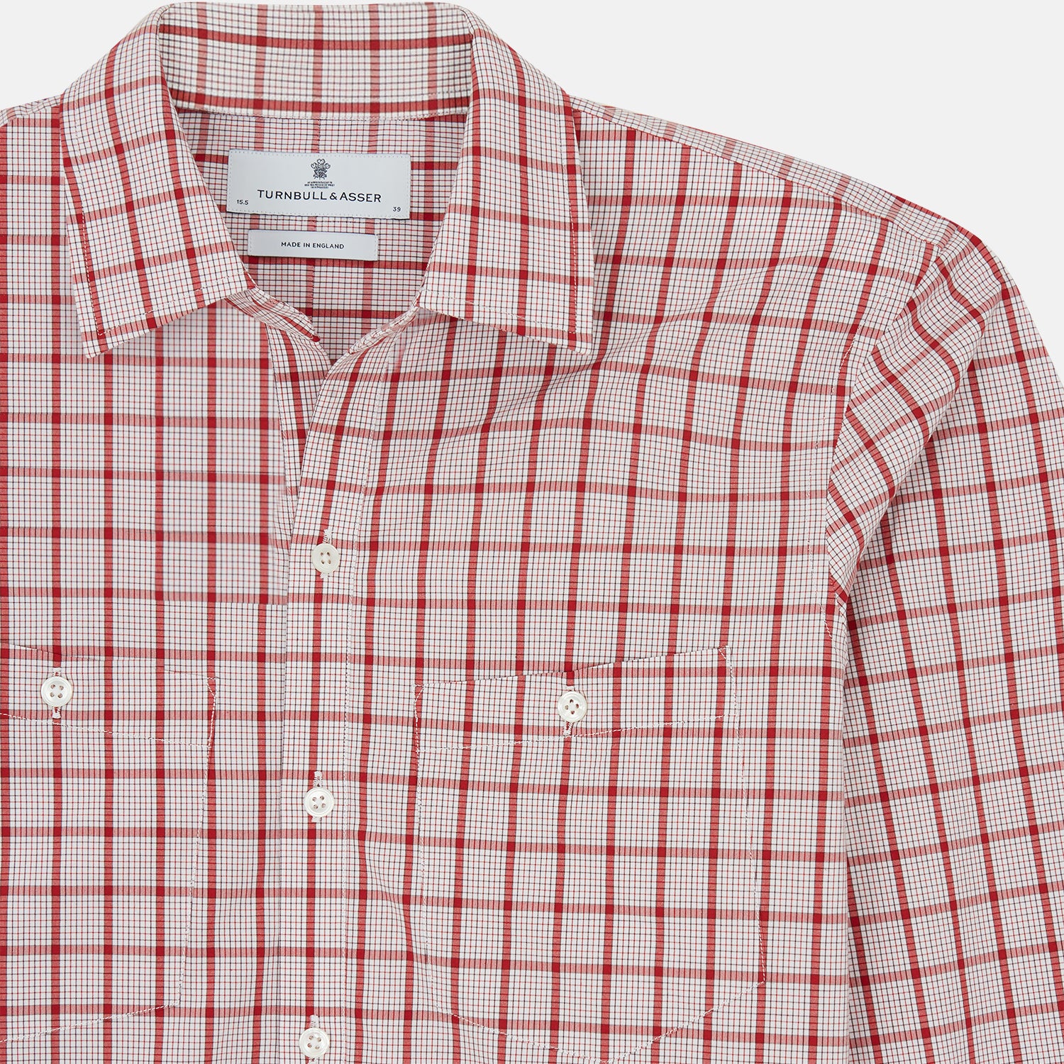 View 4 of product Red Graph Overlay Check Piccadilly Shirt