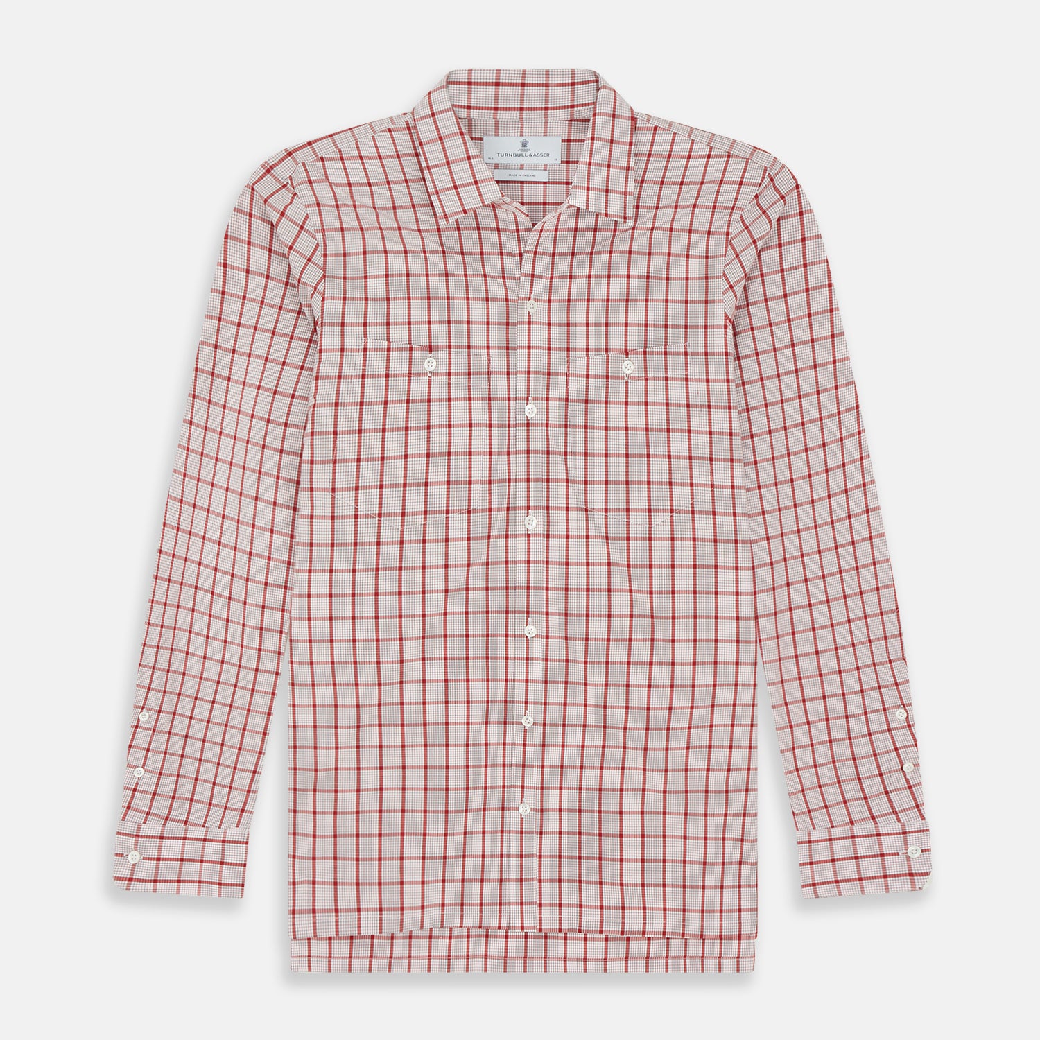 View 1 of product Red Graph Overlay Check Piccadilly Shirt