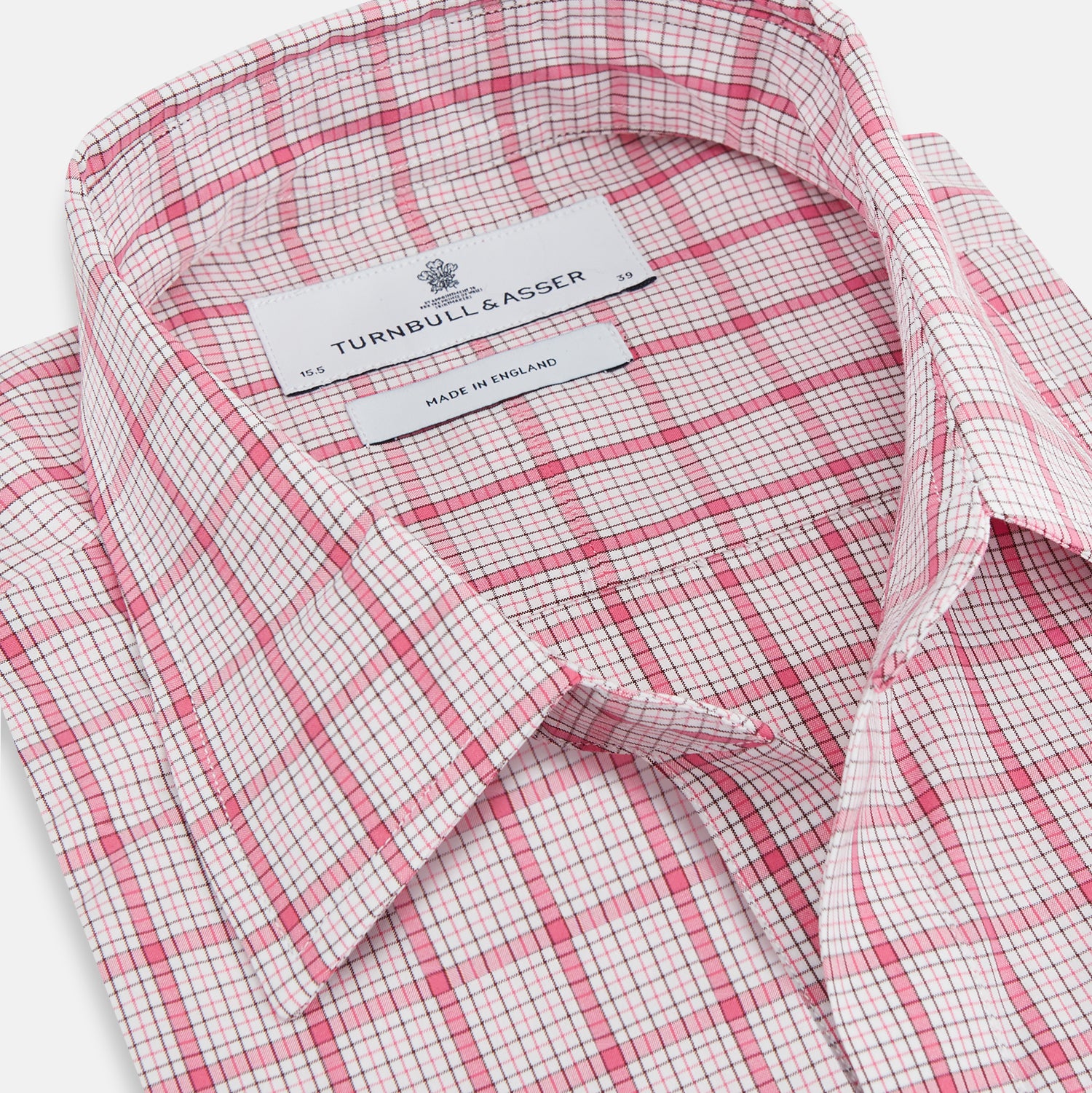 View 2 of product Pink Graph Overlay Check Piccadilly Shirt