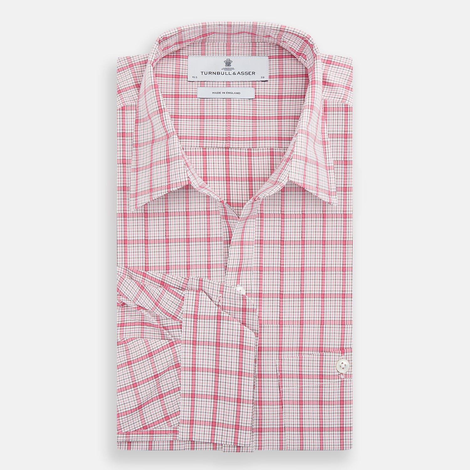 Pink Graph Overlay Check Piccadilly Shirt