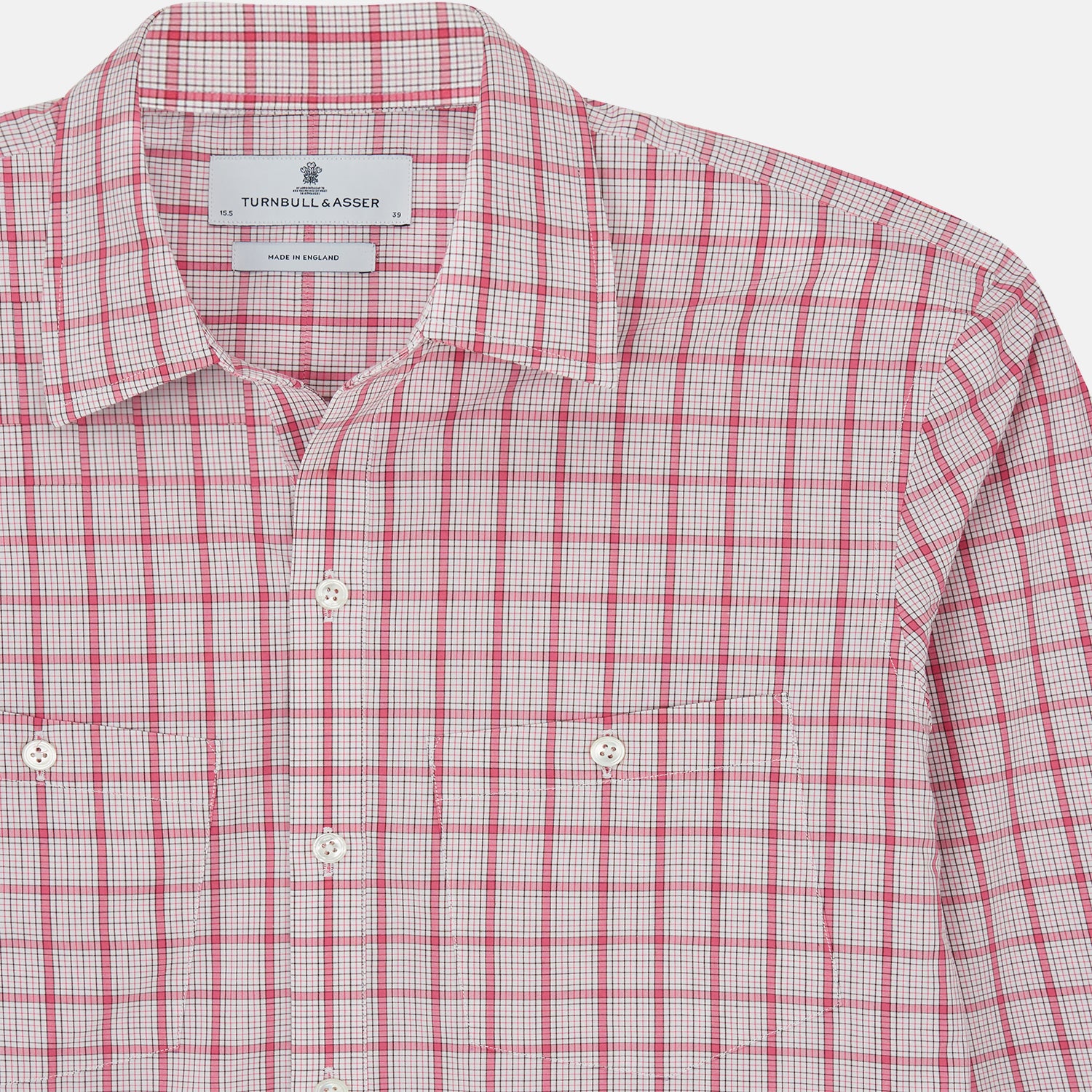 View 4 of product Pink Graph Overlay Check Piccadilly Shirt
