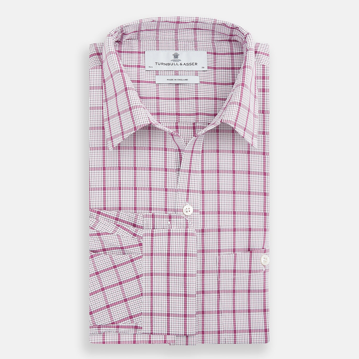 View 5 of product Purple Graph Overlay Check Piccadilly Shirt