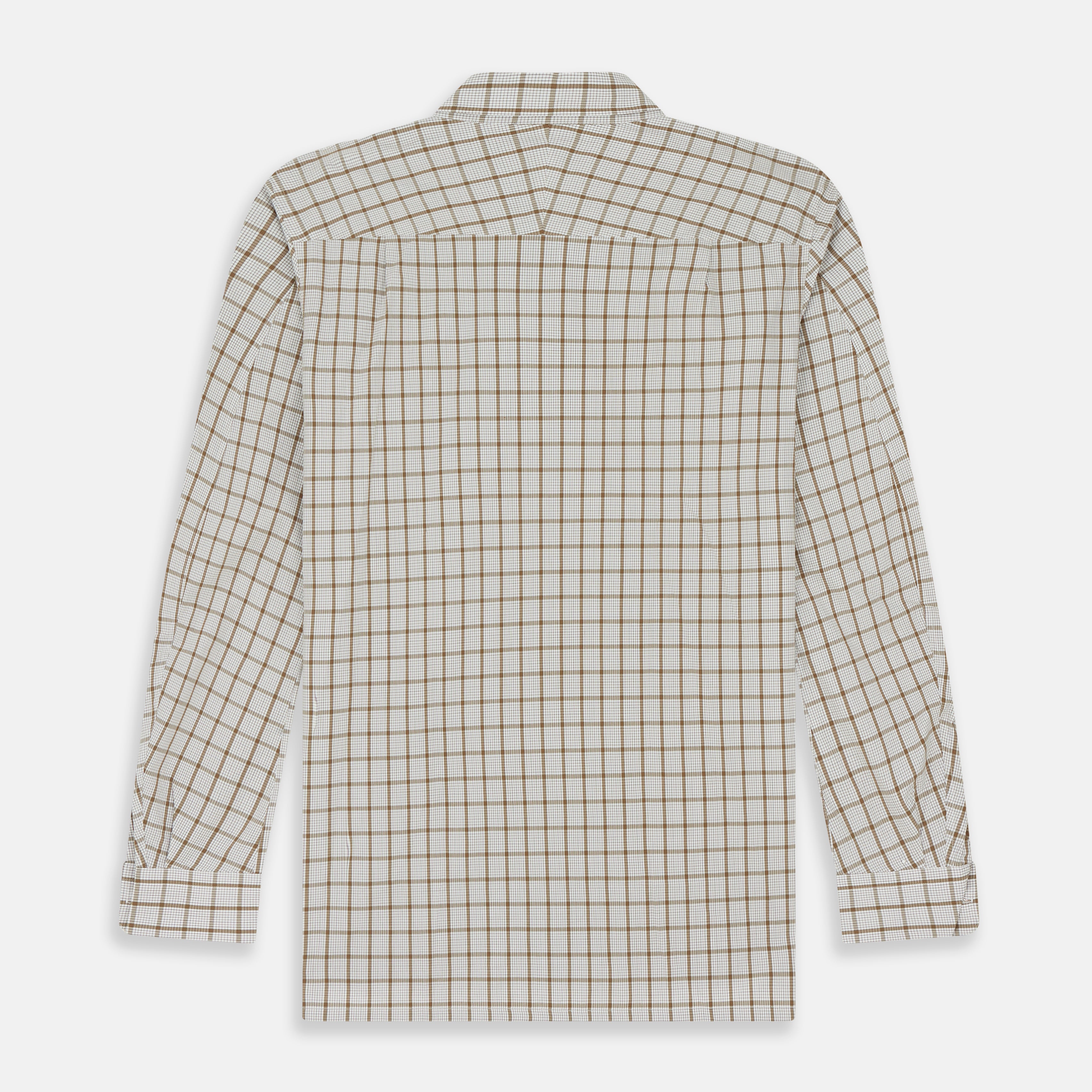 View 6 of product Brown Graph Overlay Check Piccadilly Shirt