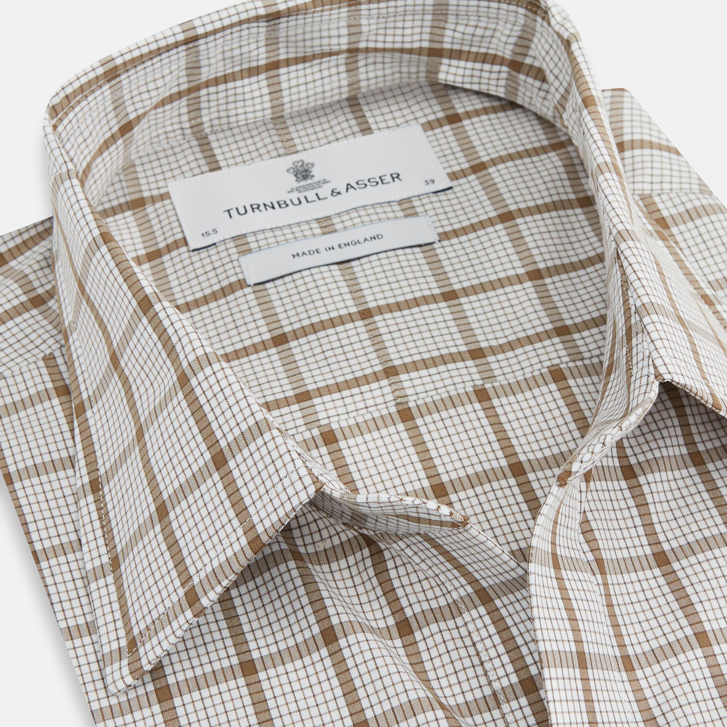 View 2 of product Brown Graph Overlay Check Piccadilly Shirt