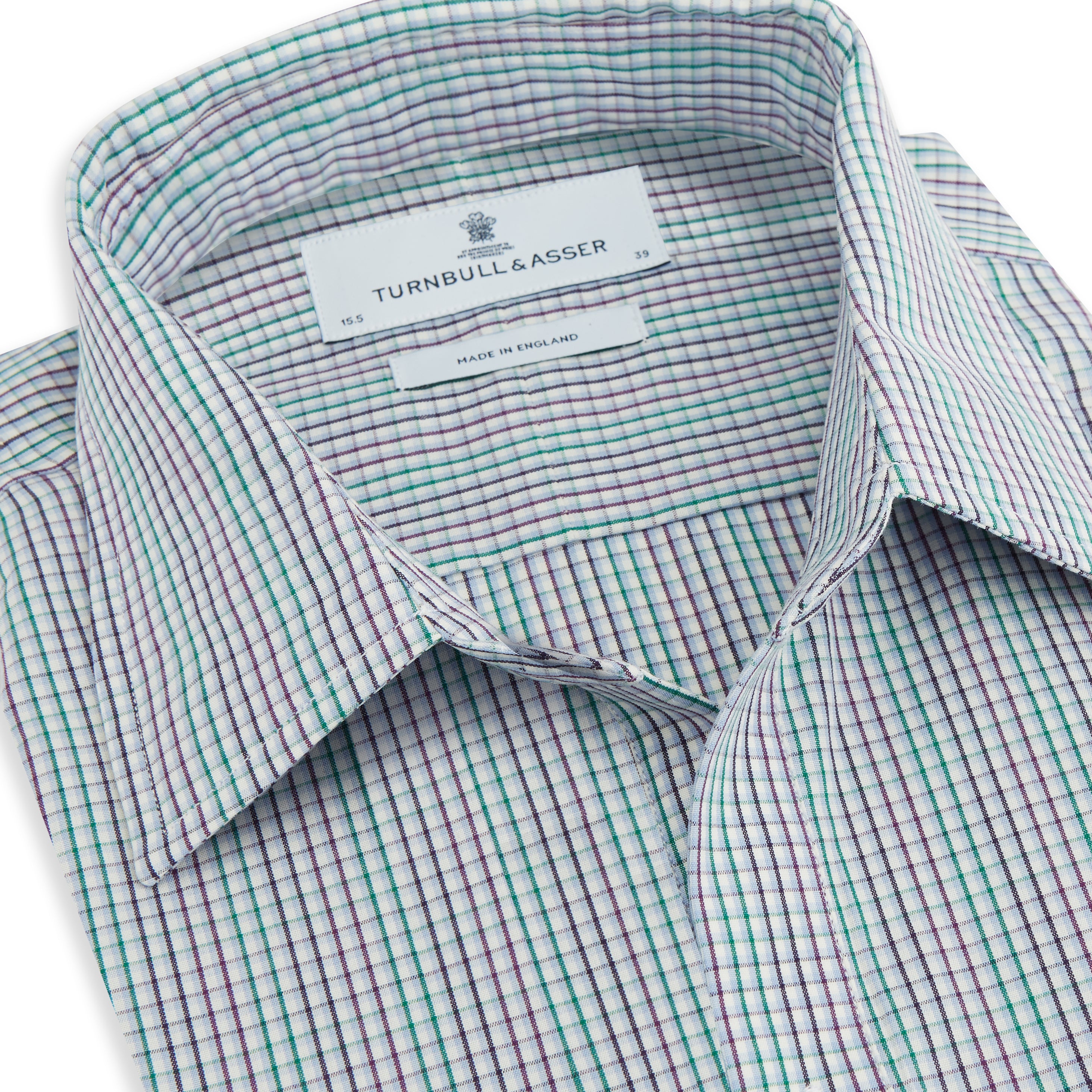 View 2 of product Green Graph Overlay Micro Check Piccadilly Shirt