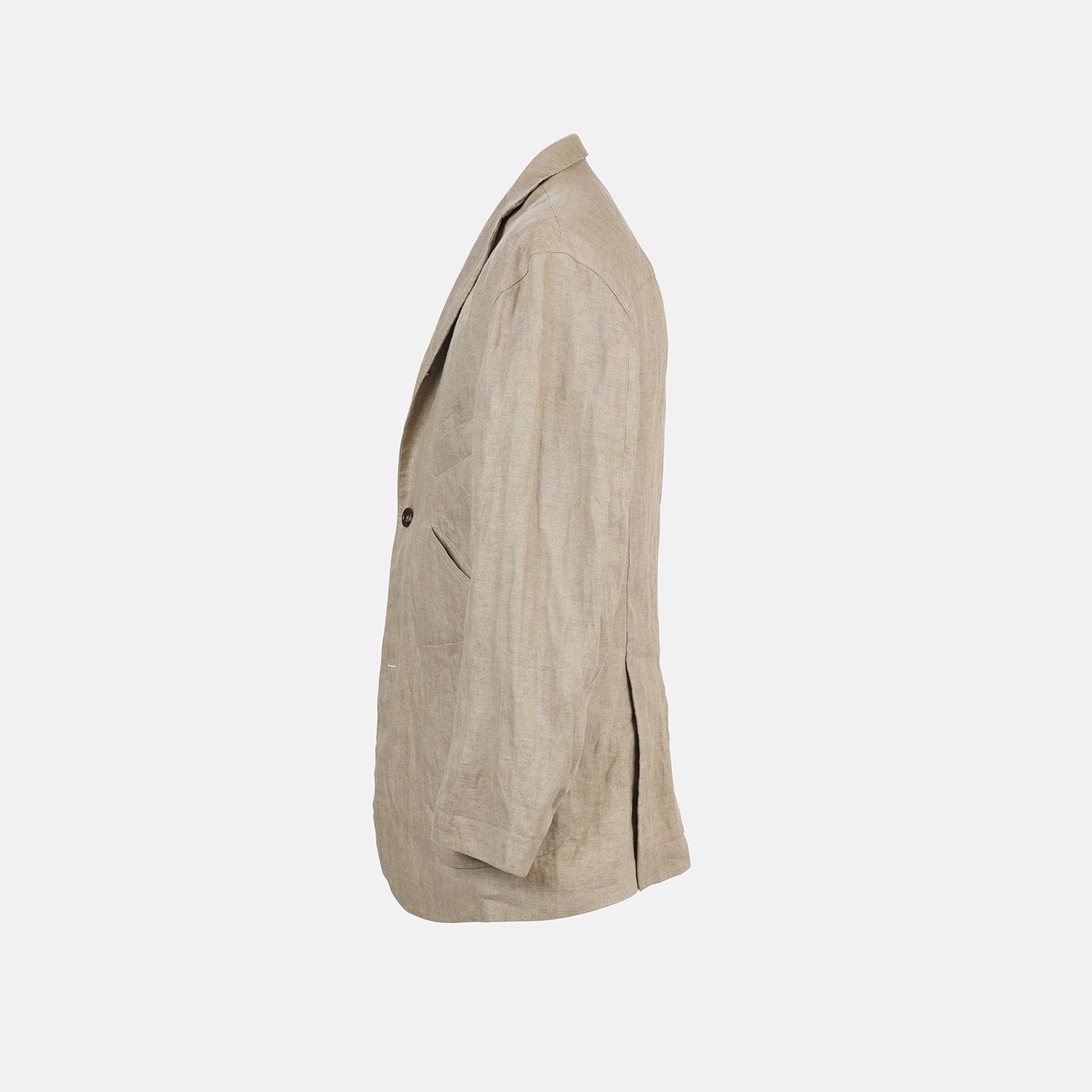 View 4 of product Riviera Sand Oversized Blazer in Linen