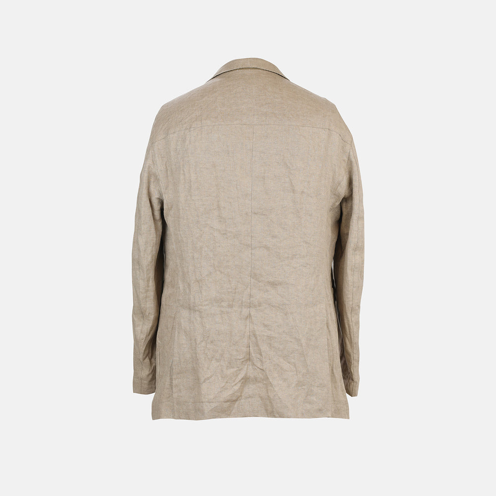 Riviera Sand Oversized Blazer in Linen