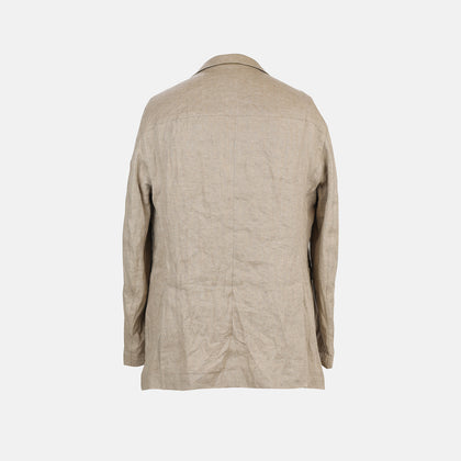 Riviera Sand Oversized Blazer in Linen Image 1