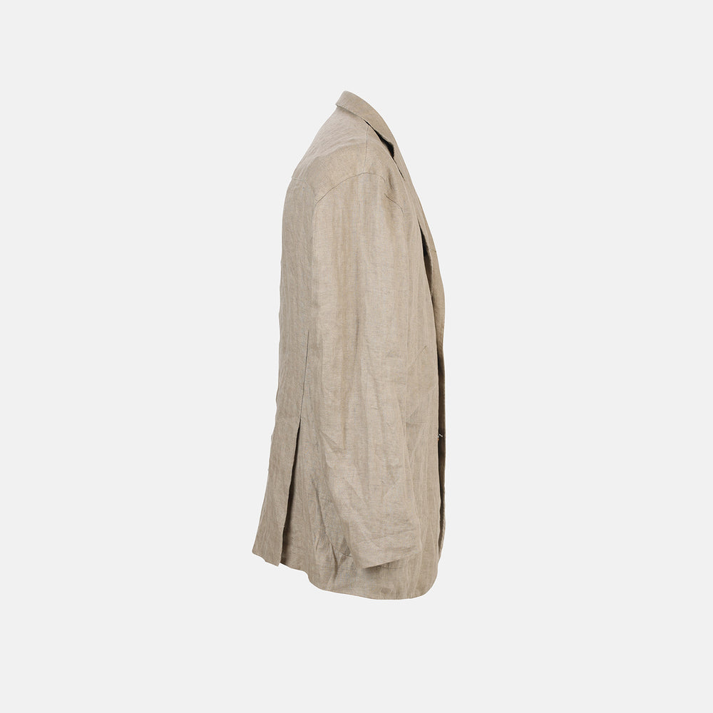 Riviera Sand Oversized Blazer in Linen