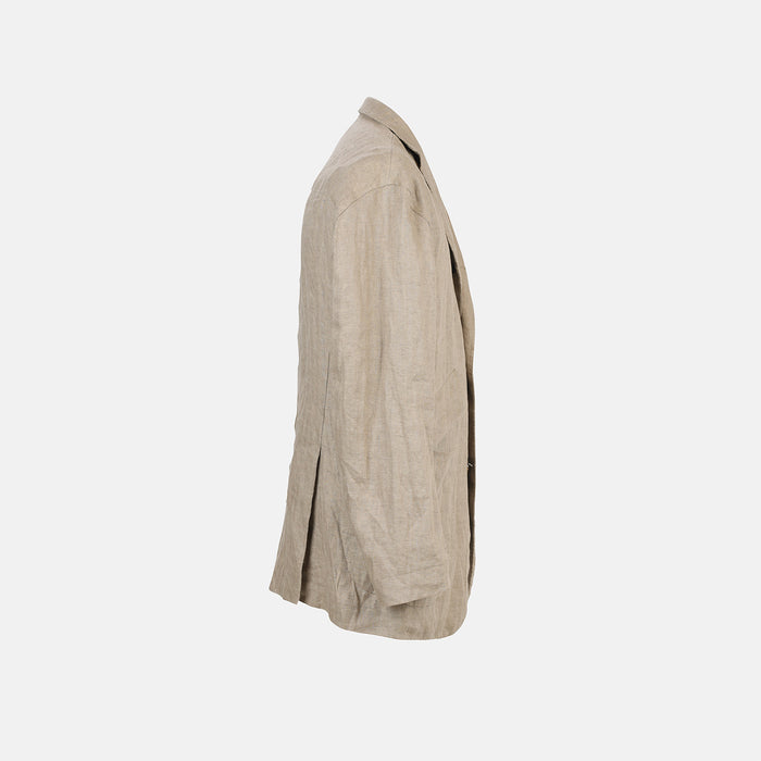 RIVIERA OVERSIZED LINEN BLAZER SAND Image 4