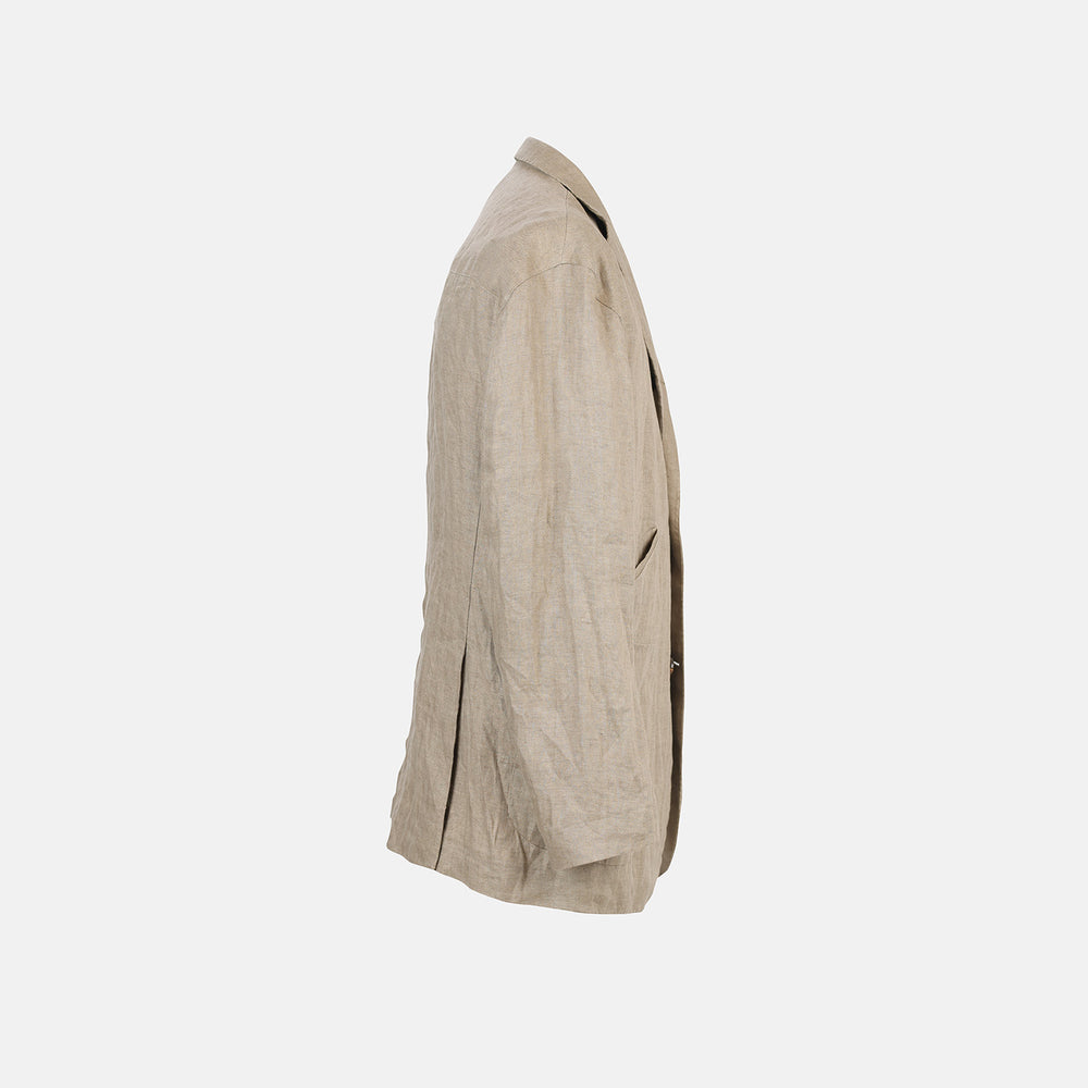 Riviera Sand Oversized Blazer in Linen