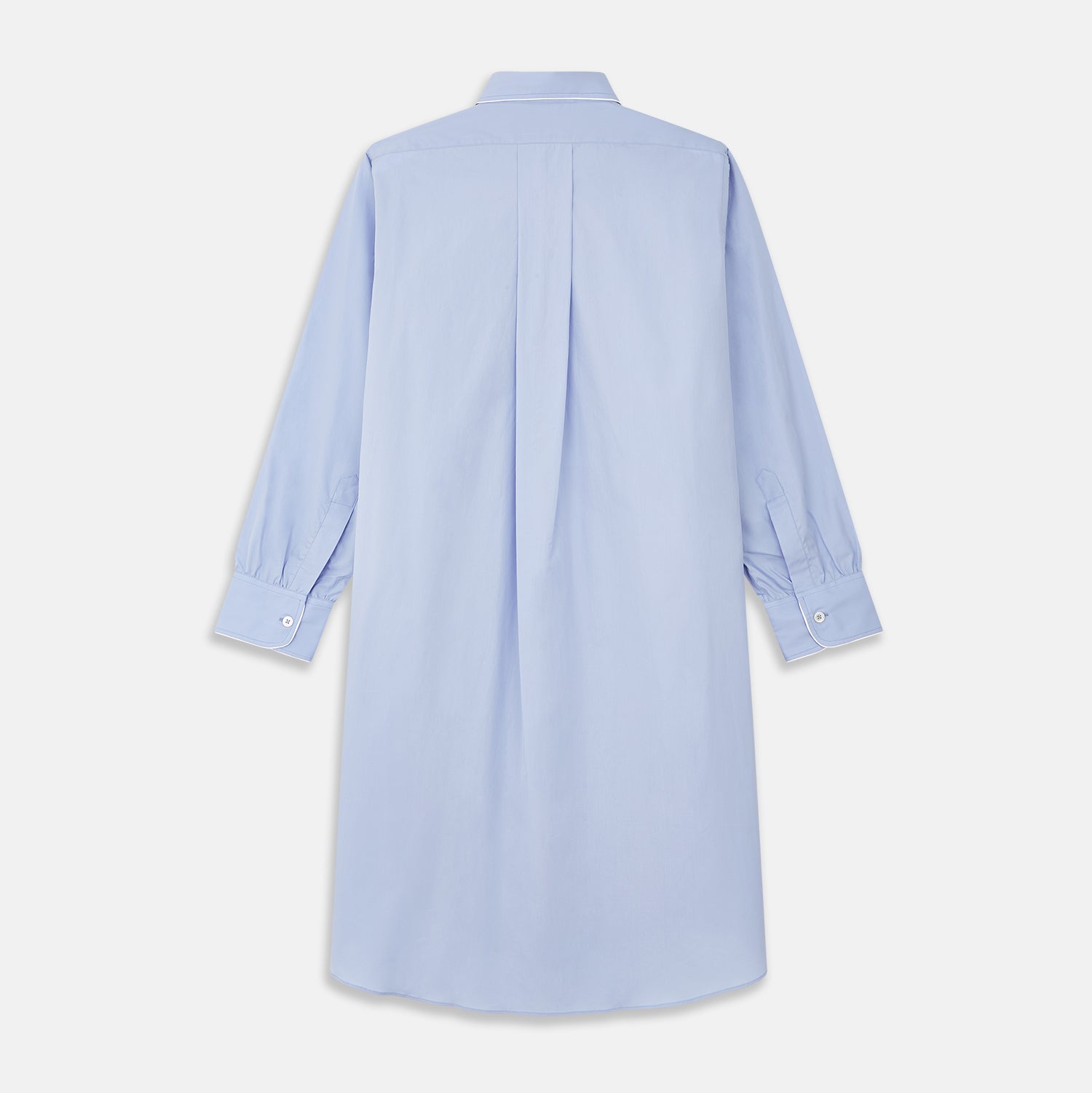 View 5 of product Blue Piped Sea Island Quality Cotton Nightshirt