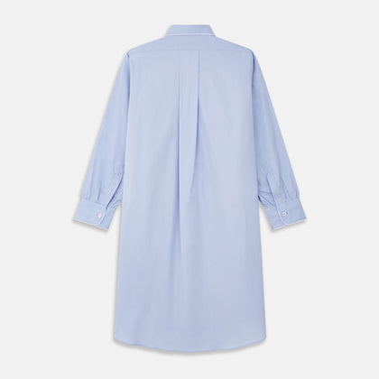 Blue Piped Sea Island Quality Cotton Nightshirt Image 4