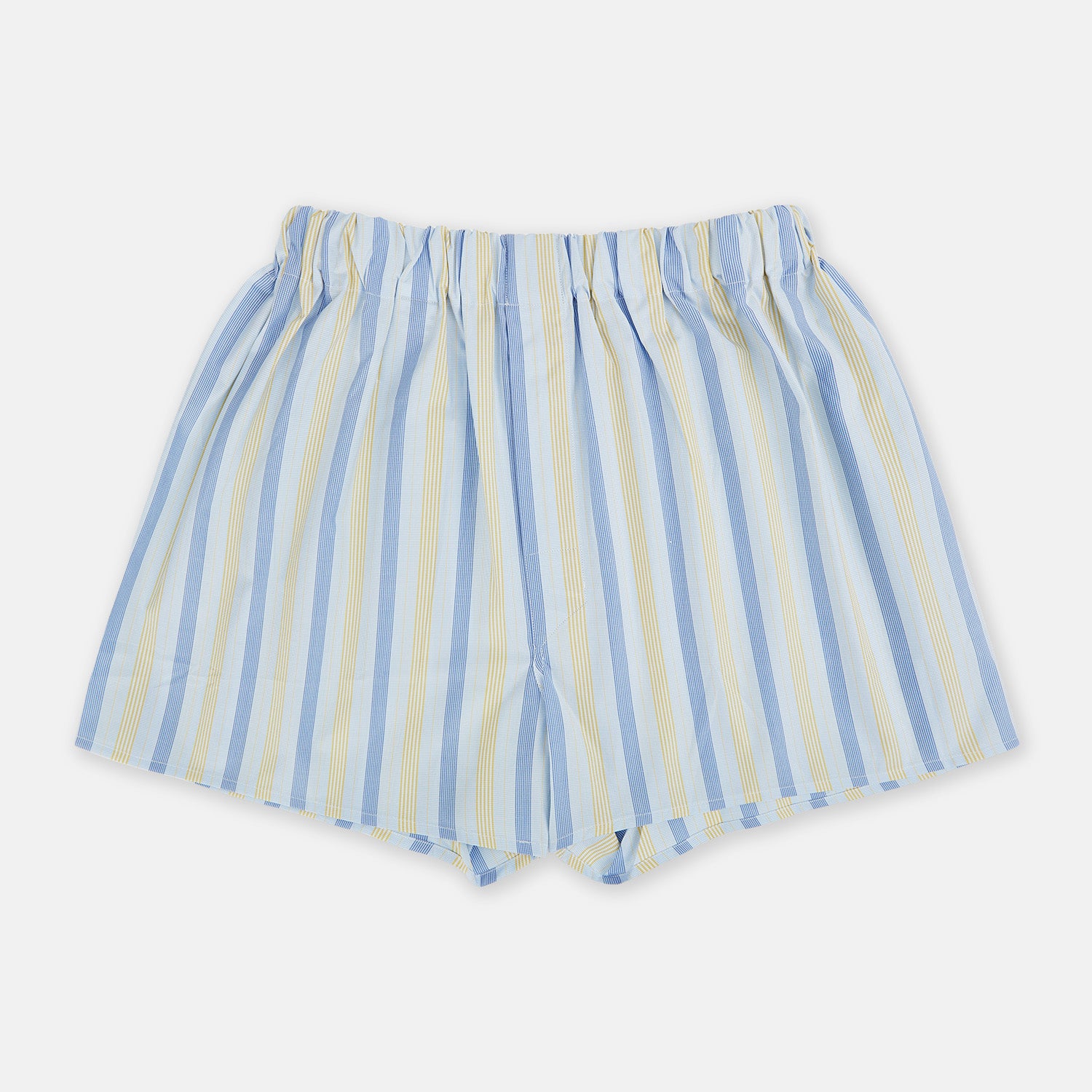 View 1 of product Blue and orange multi-stripe boxer shorts in cotton