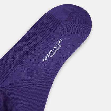 Violet Mid-Length Merino Socks Image 2