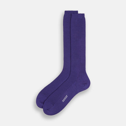 Violet Mid-Length Merino Socks Image 1