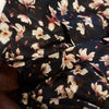 View 5 of product Navy Floral Pattern Linen Hayhurt Kimono Gown